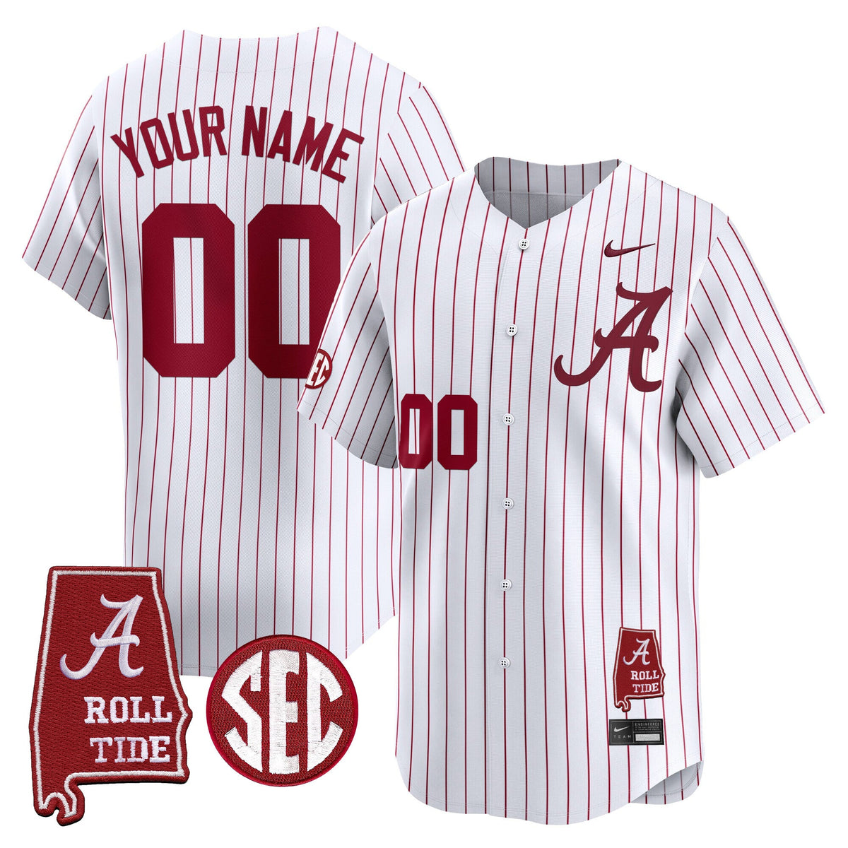 Alabama Crimson Tide Baseball Custom Jersey - Stitched