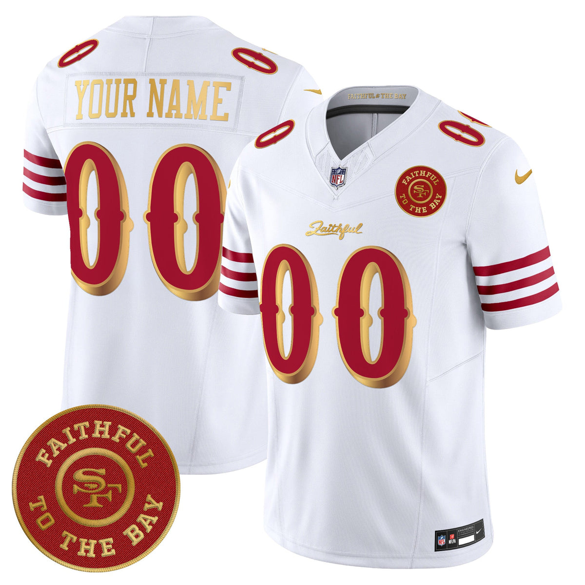 49ers “Rivalries” Limited Custom Jersey - Faithful To The Bay Patch - Stitched