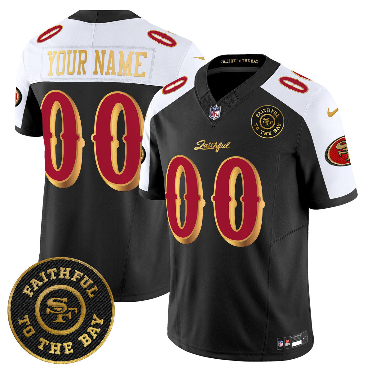 49ers “Rivalries” Limited Custom Jersey - Faithful To The Bay Patch - Stitched