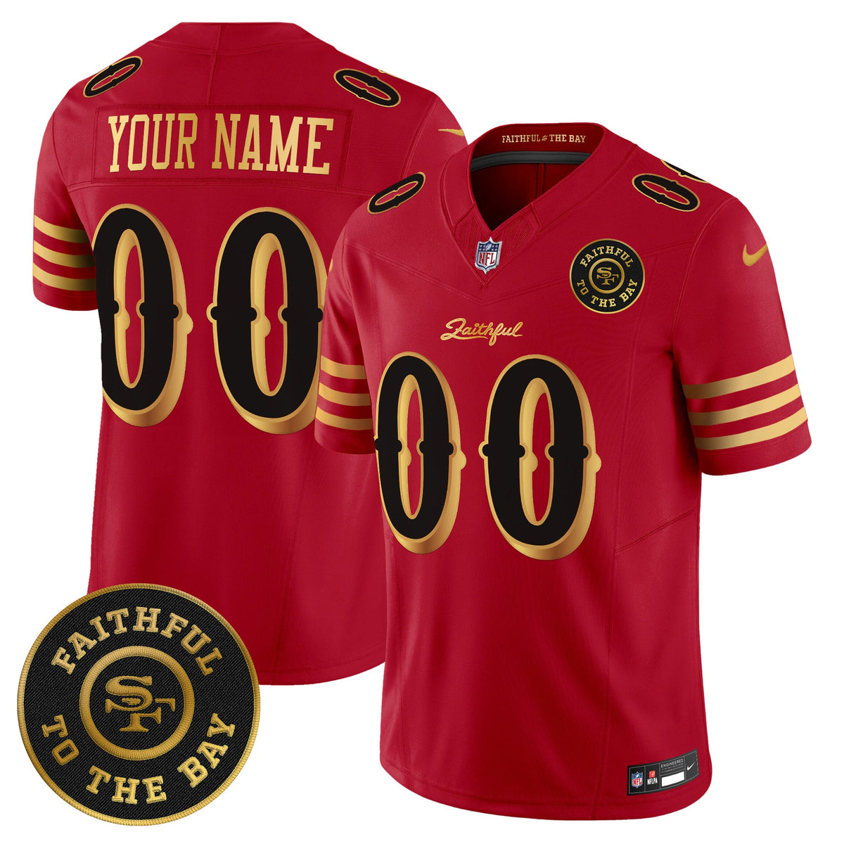 49ers “Rivalries” Limited Custom Jersey - Faithful To The Bay Patch - Stitched