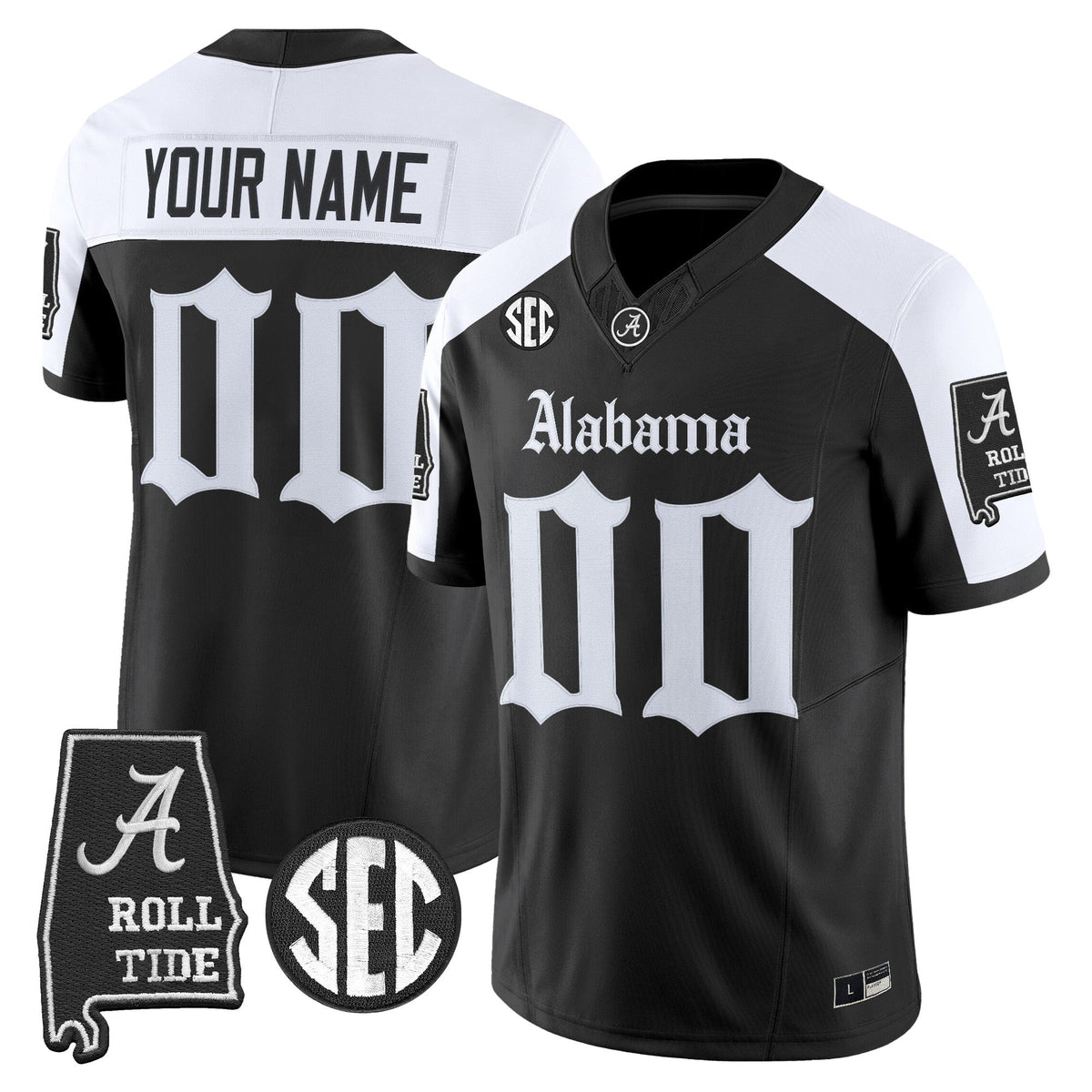 Alabama Crimson Tide 'Gothic Edition' Limited Custom Jersey - Stitched