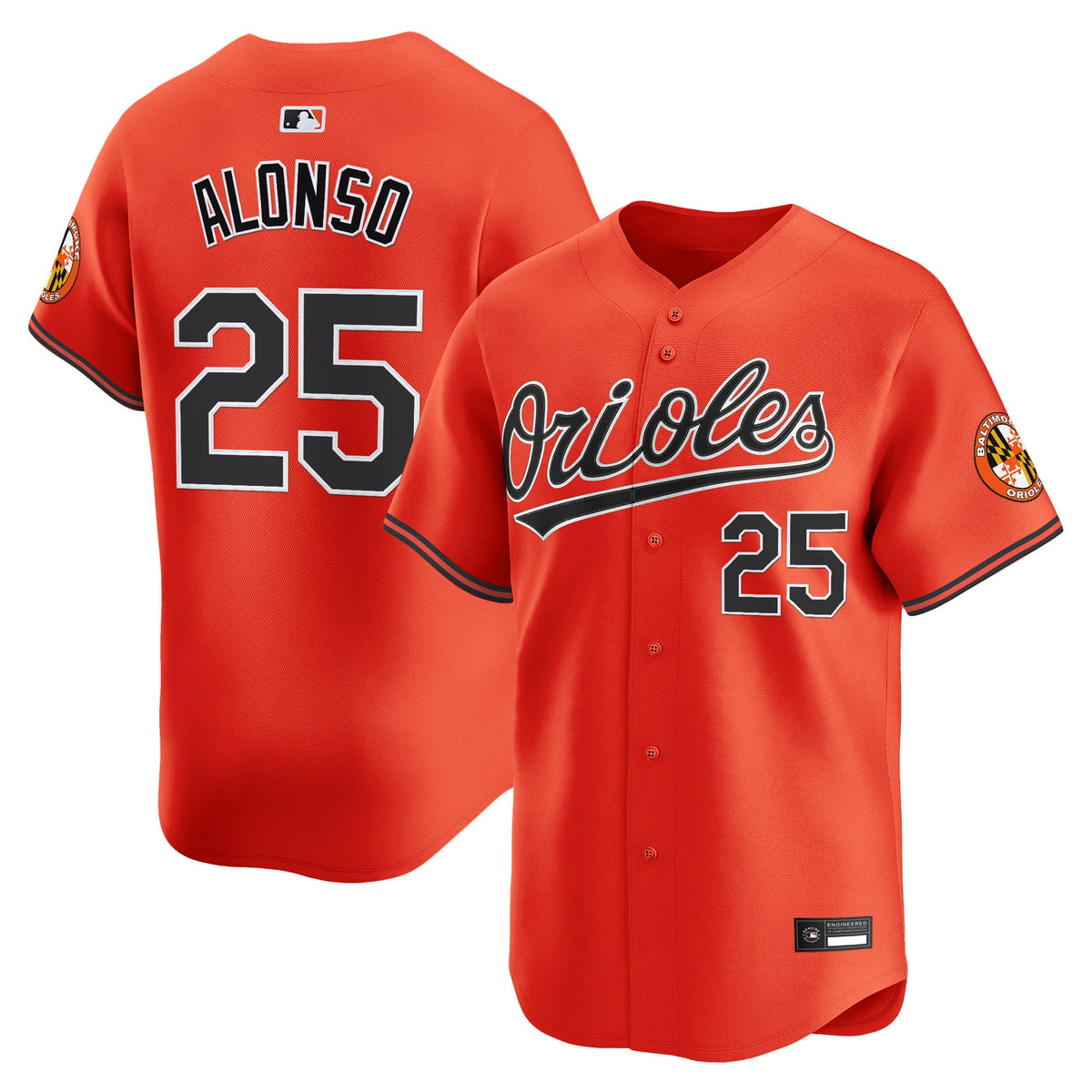 #25 Pete Alonso Baltimore Orioles Limited Jersey – Stitched