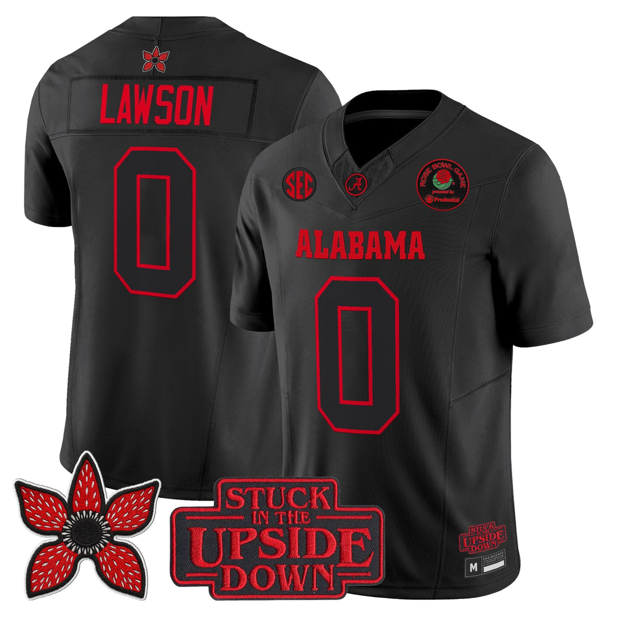 Alabama Crimson Tide 'Stranger Things Edition' Limited Jersey - Rose Bowl Patch - Stitched