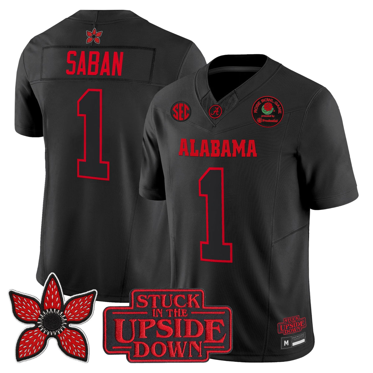 Alabama Crimson Tide 'Stranger Things Edition' Limited Jersey - Rose Bowl Patch - Stitched