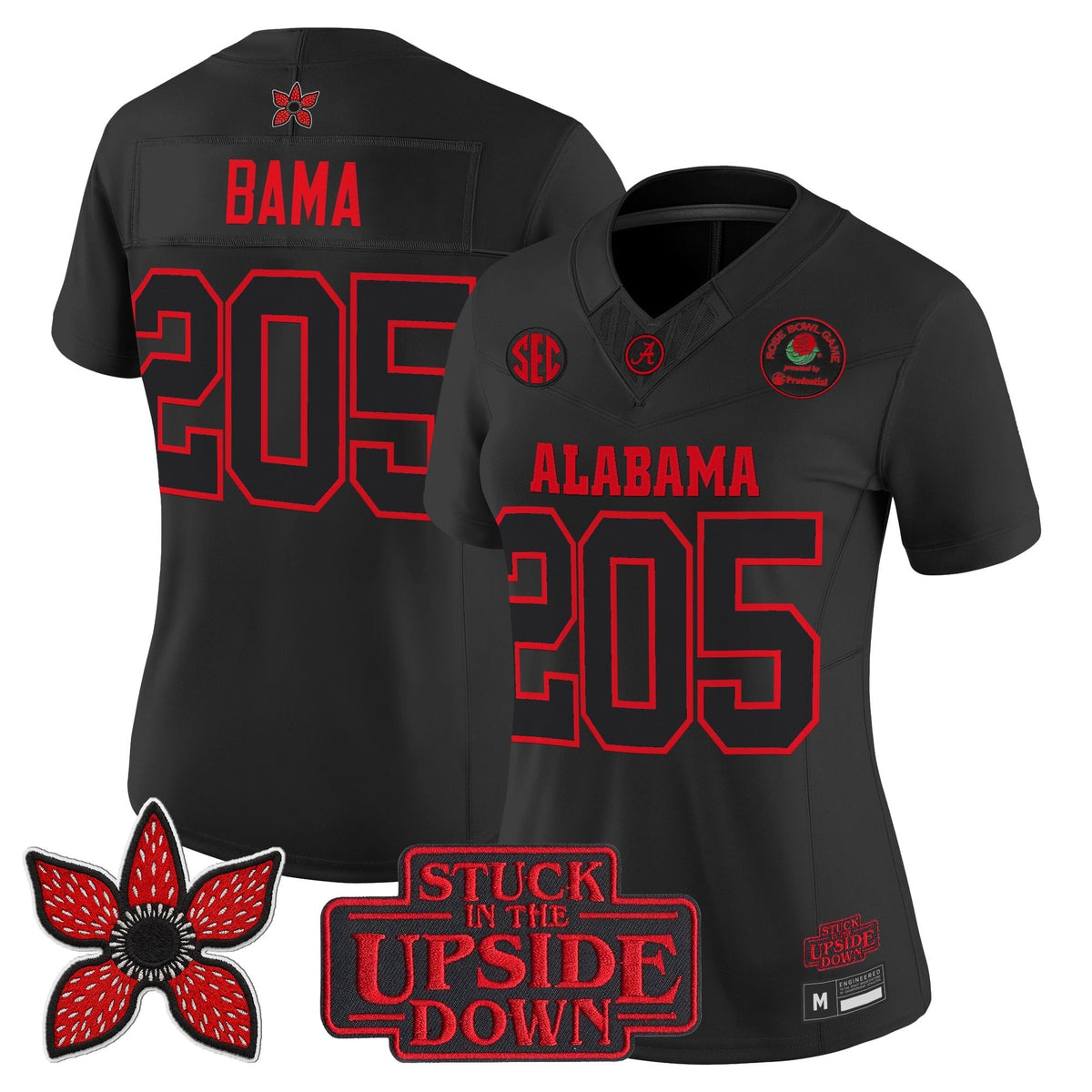 Alabama Crimson Tide 'Stranger Things Edition' Limited Jersey - Rose Bowl Patch - Stitched