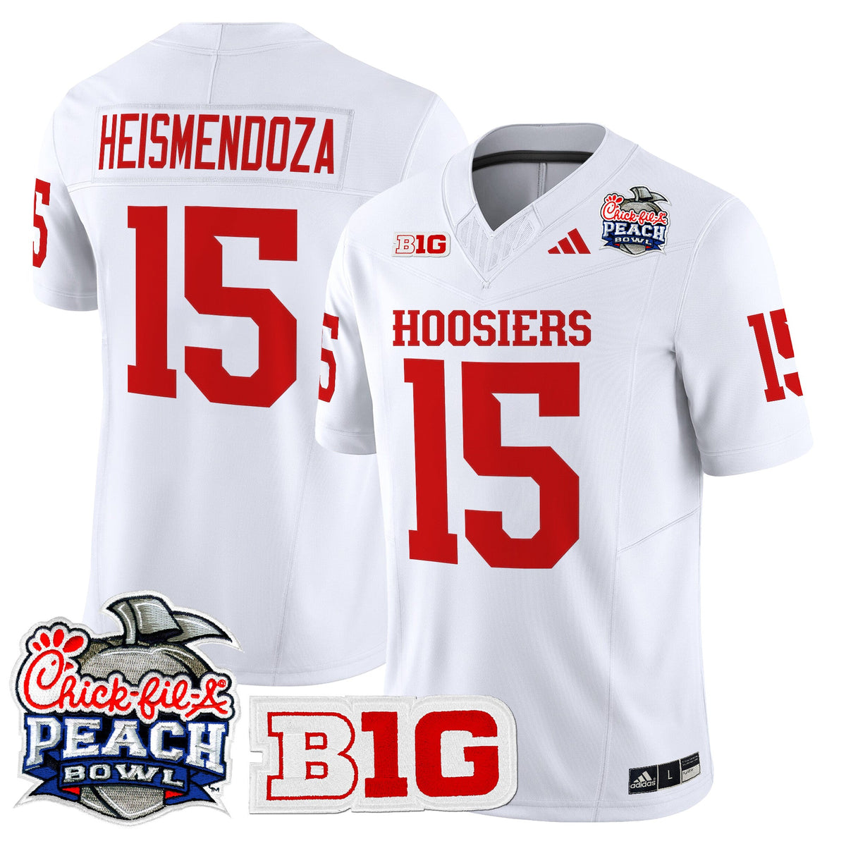 15 Heismendoza Indiana Hoosiers Peach Bowl Limited Jersey - Stitched