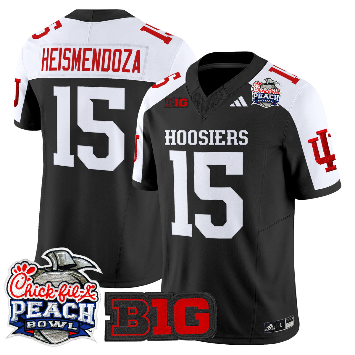 15 Heismendoza Indiana Hoosiers Peach Bowl Limited Jersey - Stitched