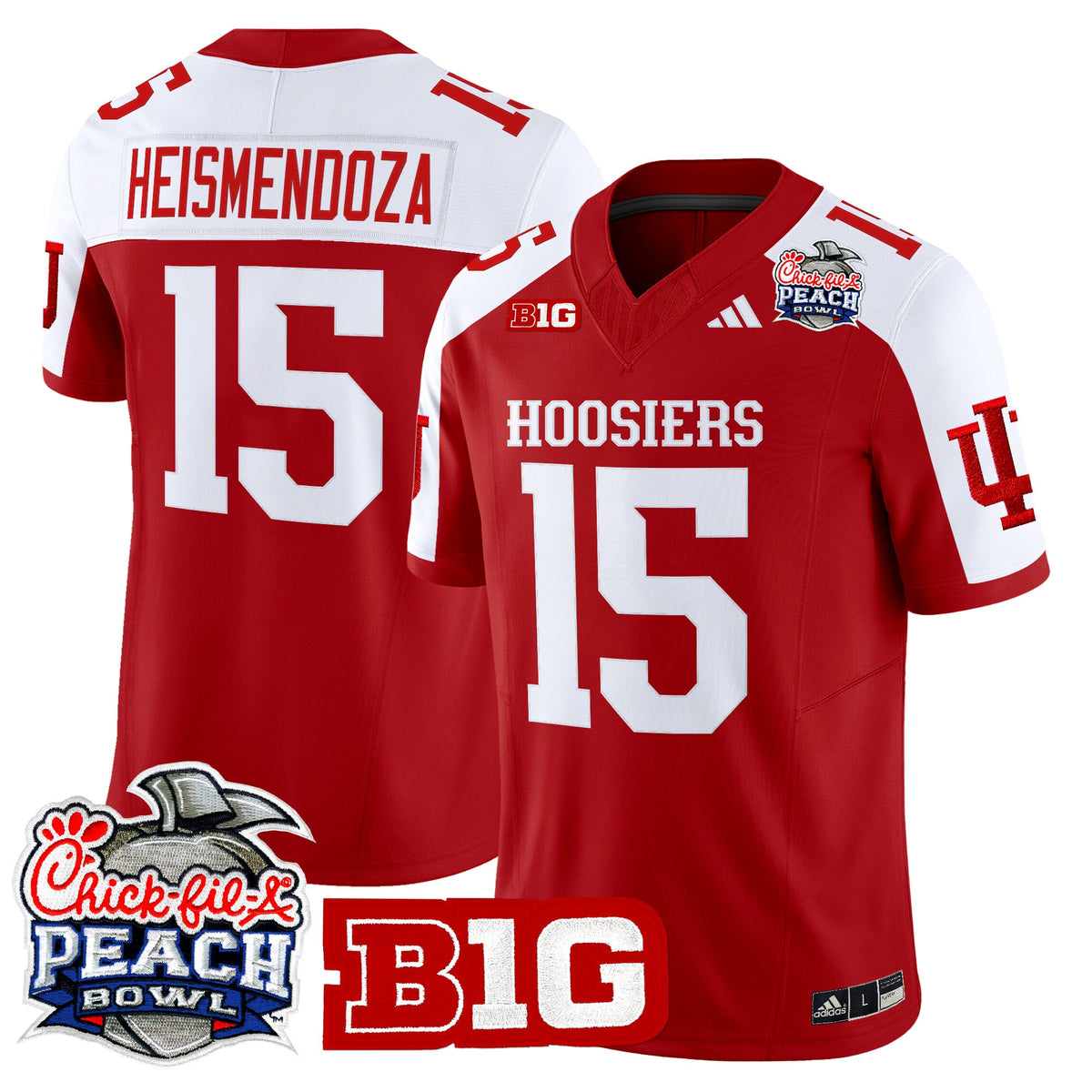 15 Heismendoza Indiana Hoosiers Peach Bowl Limited Jersey - Stitched
