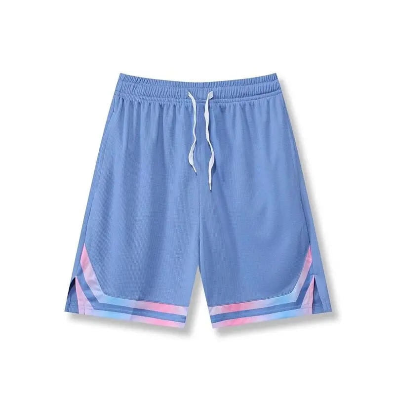 Men Student Basketball Shorts Sport For Soccer Fitness Short Deep Blue