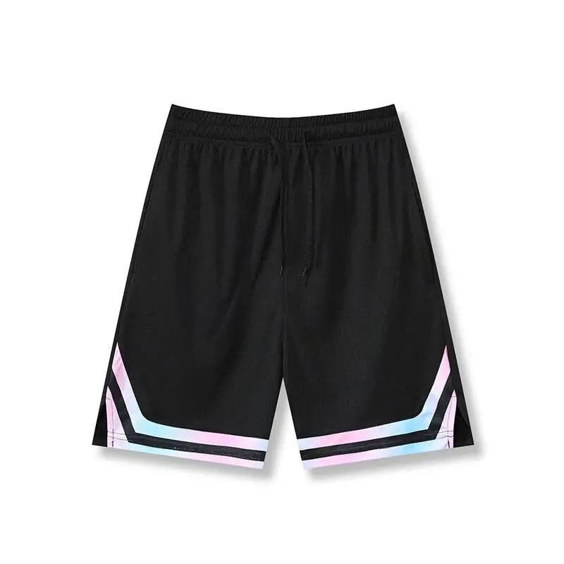 Men Student Basketball Shorts Sport For Soccer Fitness Short Black