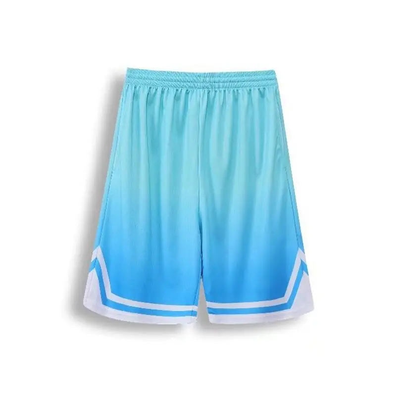 Men Student Basketball Shorts Sport For Soccer Fitness Short Blue