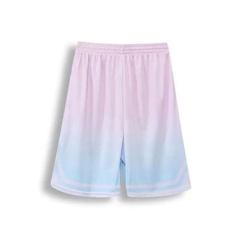 Men Student Basketball Shorts Sport For Soccer Fitness Short Pink